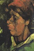 Vincent Van Gogh Head of a Peasant Woman with Dark Cap (nn040 oil painting